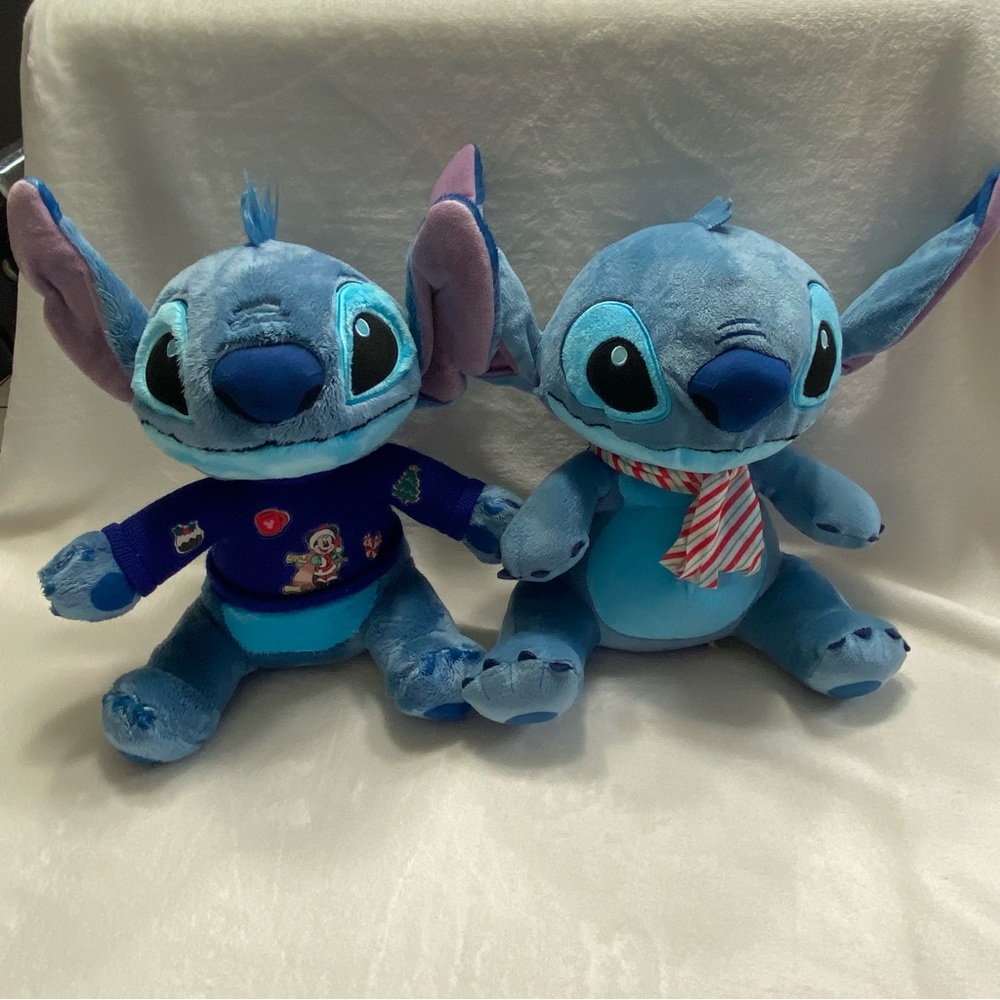 Disney Blue Stitch Plush Toy Pair